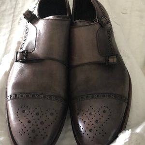 Magnanni size 13 monk strap oak brown like new